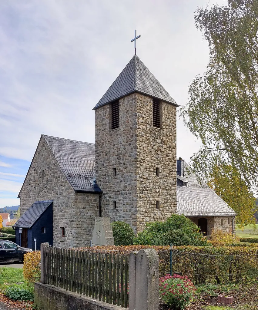 Evangelisch-lutherische Martin-Luther-Kirche Lippertsgrün, Gemeinde Naila, Oberfranken, Bayern, Deutschland
