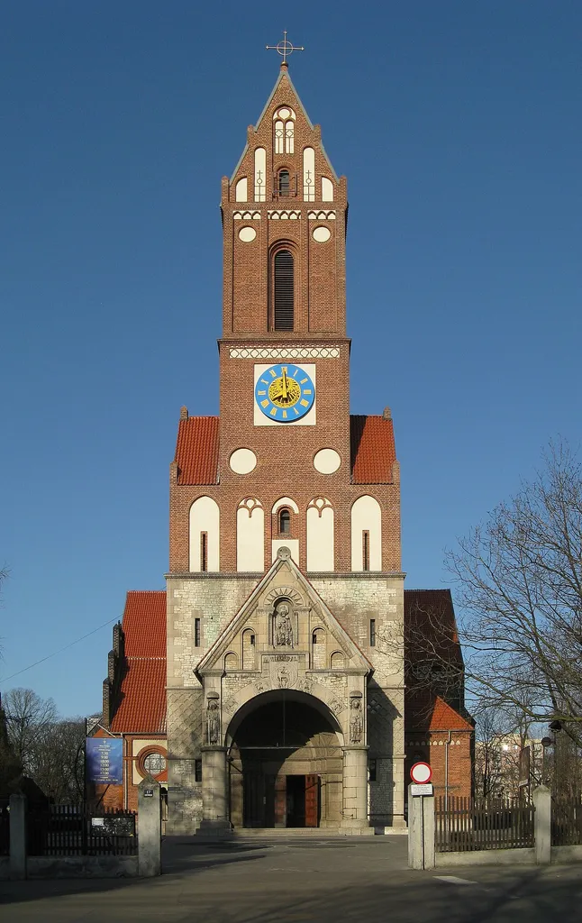Saint Joseph church in Chorzów, Poland, seen from Krzyżowa street.