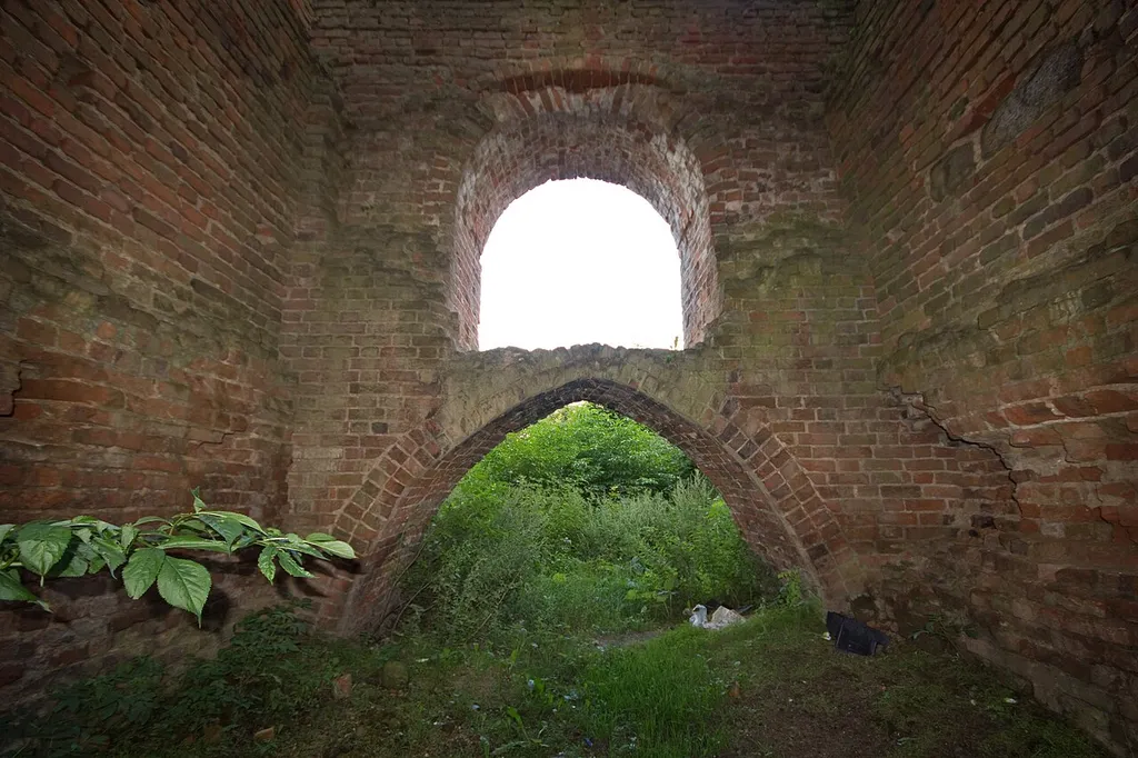 Borki, powiat bartoszycki - former Lutheran church (now ruins)