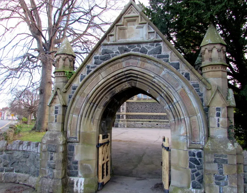 Grade II listed lychgate in Colwyn Bay