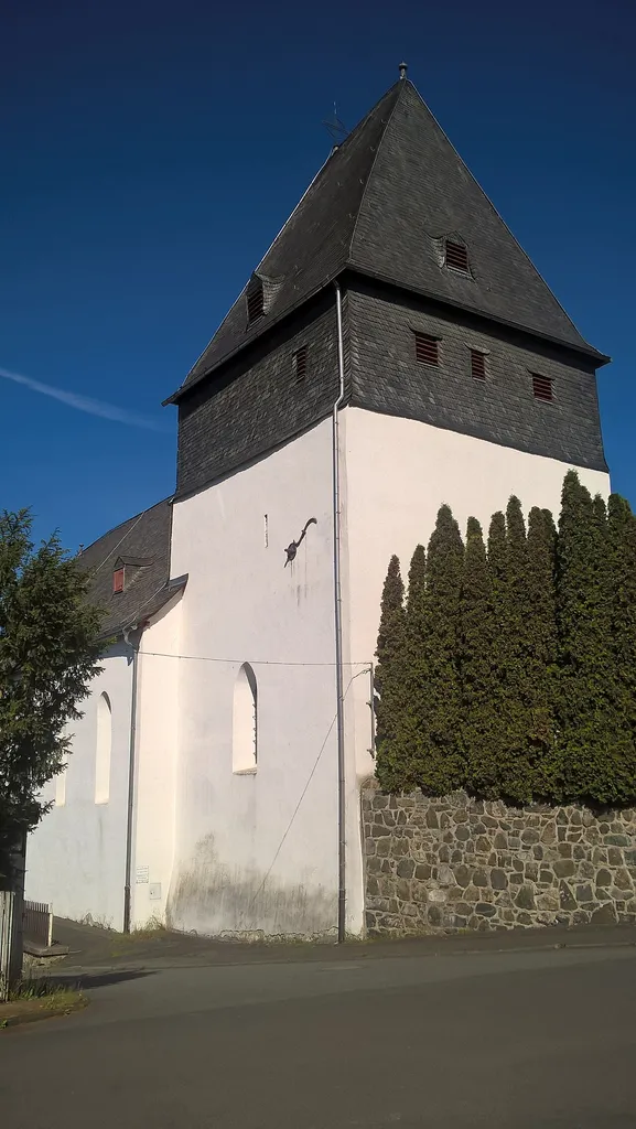 Evangelische Kirche Erda, Gemeinde Hohenahr, Lahn-Dill-Kreis, Hessen, Deutschland