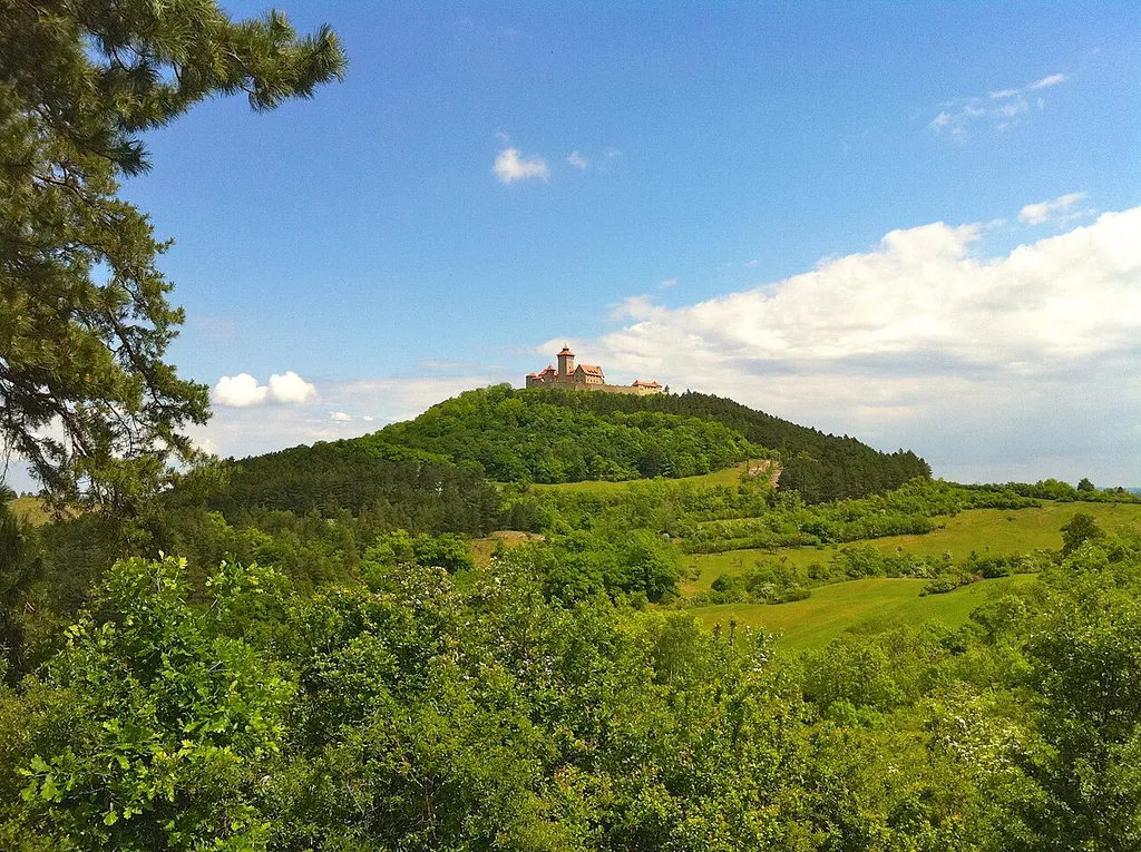 View onto the Wachsenburg, Thuringia, Germany