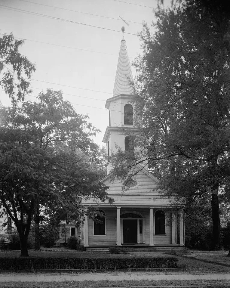 Exterior of the Washington, Georgia Presbyterian Church taken by the photographer Frances Benjamin Johnston. The Library of Congress record for this photo reads: Title: Presbyterian Church, Washington, Wilkes County, Georgia Creator(s): Johnston, Frances Benjamin, 1864-1952, photographer Date Created/Published: [1939 or 1944] Medium: 1 negative : safety film ; 8 x 10 in. Reproduction Number: LC-DIG-csas-01145 (digital file from original negative) Rights Advisory: No known restrictions on publication. Call Number: LC-J7-GA- 1580 [P&amp;P] Repository: Library of Congress Prints and Photographs Division Washington, D.C. 20540 USA http://hdl.loc.gov/loc.pnp/pp.print Notes: Title from photographer's inventory. Building/structure dates: 1826. Corresponding reference print in LOT 11835-159. Forms part of: Carnegie Survey of the Architecture of the South (Library of Congress). Subjects: United States--Georgia--Wilkes County--Washington. Steeples. Churches. Format: Safety film negatives. Collections: Carnegie Survey of the Architecture of the South Bookmark This Record: https://www.loc.gov/pictures/item/csas200801154/ View the MARC Record for this item. The Carnegie Foundation gave grants to Johnston to do the photographic survey, under the condition that the photos be given to the Library of Congress. The grants were administered by the Library of Congress. As recorded above they list the rights status as "No known restrictions on publication."