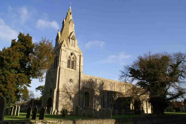 Church of England parish church of St Mary the Virgin, Warmington, Northamptonshire, seen from the southwest