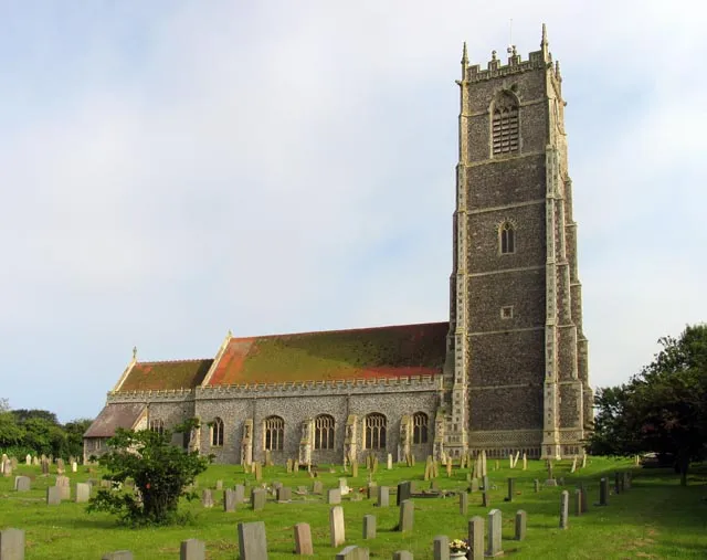 Holy Trinity and All Saints parish church, Winterton-on-Sea, Norfolk, seen from the northwest