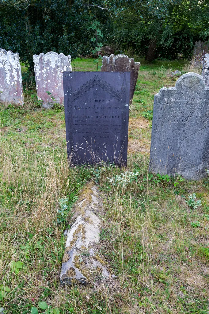 Pembury: PAIR OF HARTRIDGE HEADSTONES APPROXIMATELY 4 METRES WEST SOUTH WEST OF THE TOWER OF THE OLD CHURCH OF ST PETER, Grade II