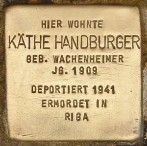 Stolperstein dedicated to Käthe Handburger