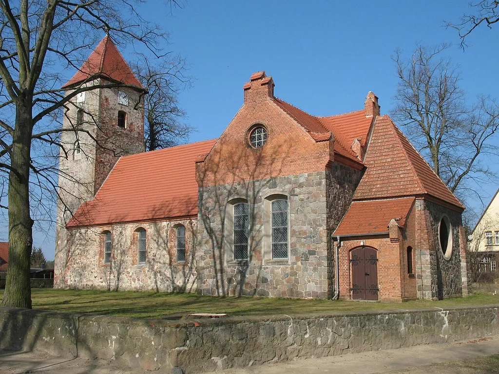 Church in Stechlin-Menz in Brandenburg, Germany