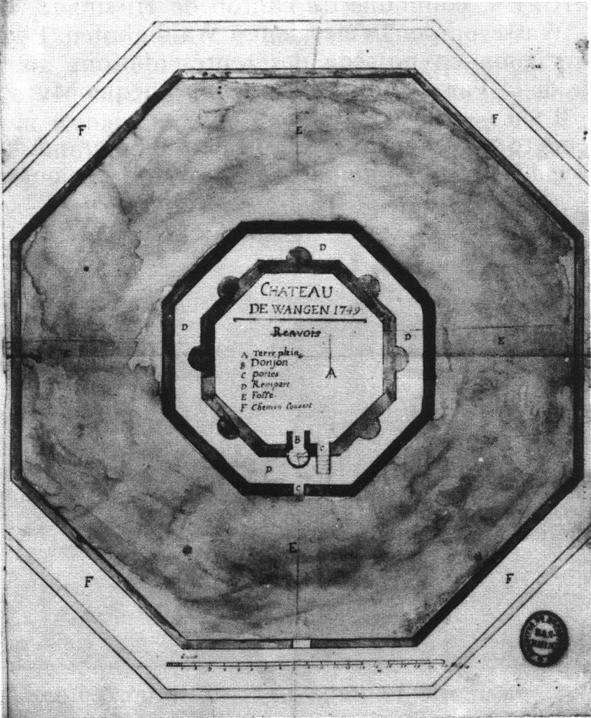 Burg Wangen, Elsass, Plan von 1749