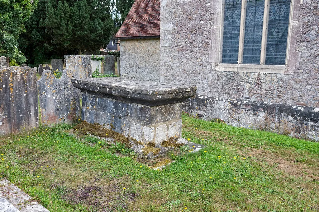 Hadlow: Carnel chest tomb approximately 2 metres north of the organ loft of the Church of St Mary, Grade II