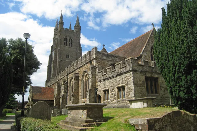 St Mildred's parish church, Tenterden, Kent, seen from the southeast