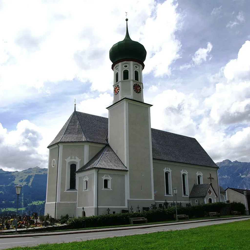 die Pfarrkirche St. Bartholomäus von Bartholomäberg in Vorarlberg