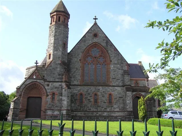First Omagh Presbyterian Church. See close-up of left hand door entrance here 1407465.