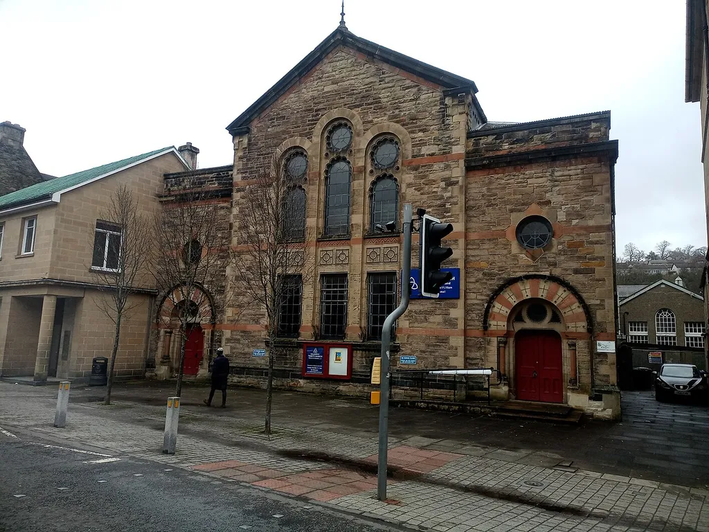 Galashiels, High Street, East Church (church building in Scottish Borders, Scotland, UK)