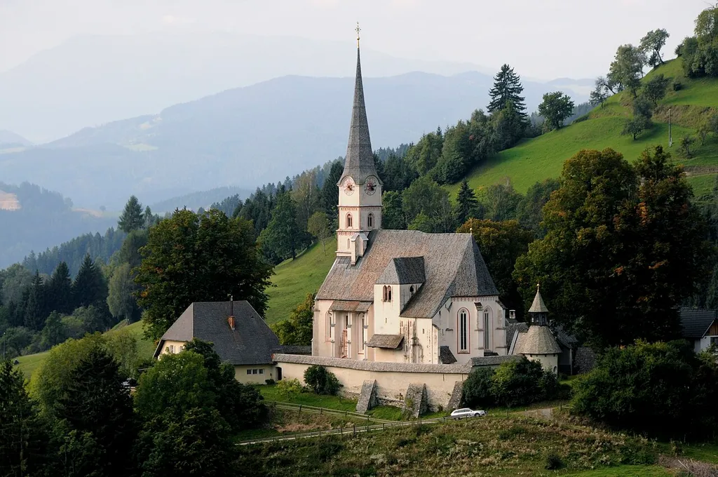 Parish and pilgrimage church Our Lady at Hochfeistritz, municipality Eberstein (Kärnten), district Saint Veit on the Glan, Carinthia / Austria / EU
