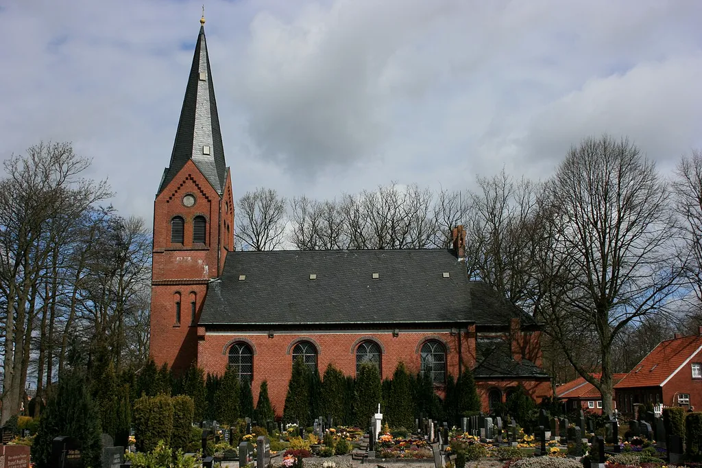 Jewish Cemetaries in East Frisia Curch in Moordorf (East Frisia)