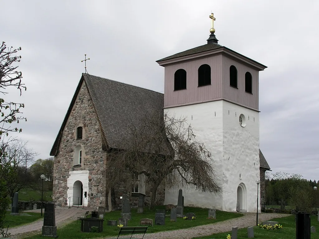 Husby-Sjuhundra kyrka, Norrtälje kommun, Diocese of Uppsala, Sweden This is a photo of an ecclesiastical monument in Sweden, number 21300000004484 in the RAÄ buildings database.