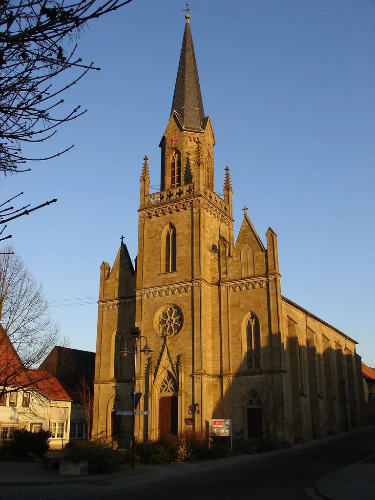 Germany/Rhineland-Palatinate/Staudernheim - Picture January 2007 - Staudernheim evangelic church from 1871