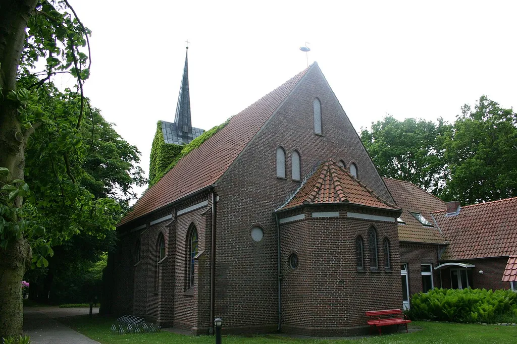 Historic Andrew Church in Plaggenburg, district of Aurich, East Frisia, Germany