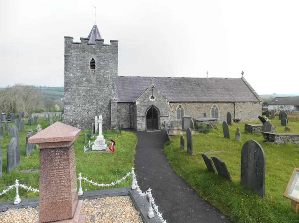 The Church o St Ilar ('st ilar'; old inncorrect name, kept only as historic record is St Hilary's Church). Grade II* listed building.