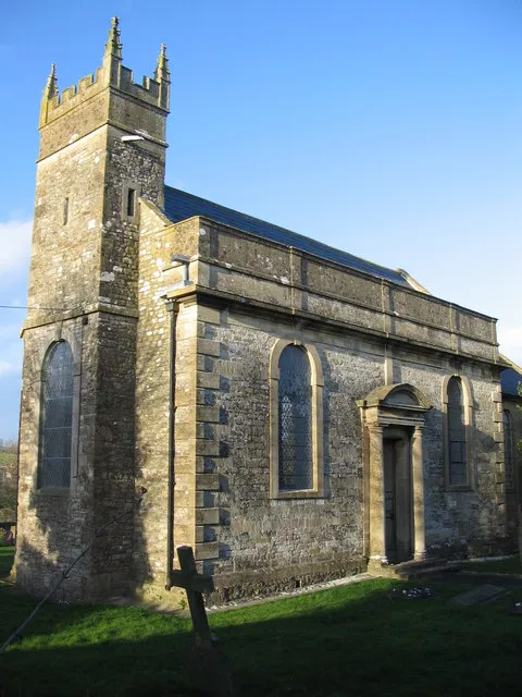 The tower of St. James the Less, Foxcote A view looking to the northeast towards the tower of the church of St. James the Less at Foxcote.