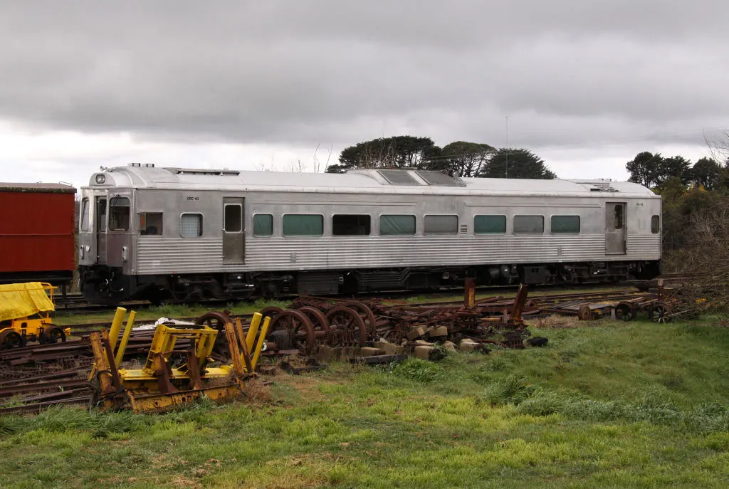 Former V/Line w:DRC railcar DRC4 at the w:Daylesford Spa Country Railway, Victoria