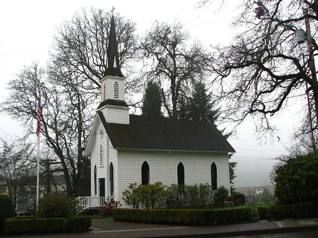 The historic St. Johns Episcopal Church (built 1851, moved to current location 1961), located at 455 Southeast Spokane Street in Portland, Oregon, United States, is listed on the US National Register of Historic Places (NRHP).NRHP reference number 74001712