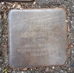 Stolperstein dedicated to Manfred Homburger