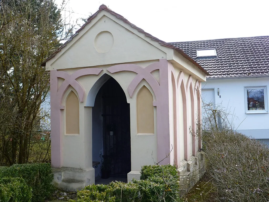 Katholische Fatimakapelle; neugotisch, Mitte 19. Jh.; am Westrand des Ortes. Außenansicht, Affaltener Straße