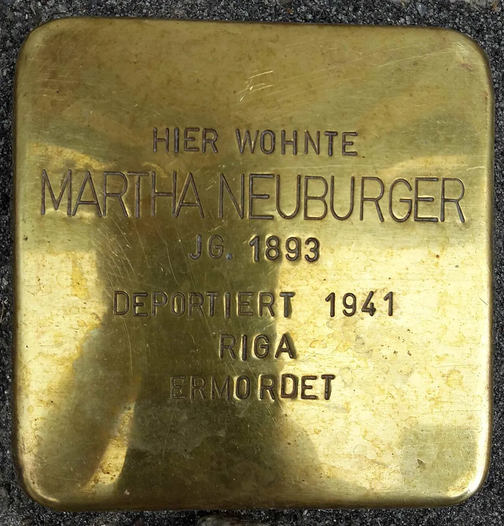Stolperstein dedicated to Martha Neuburger