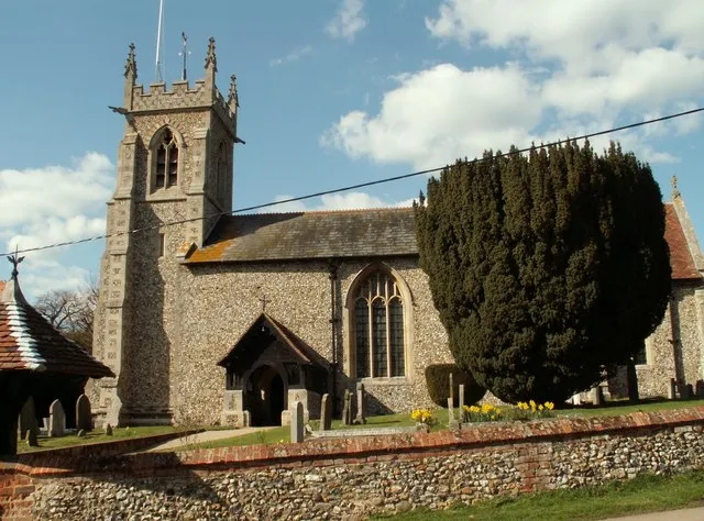 St Mary the Virgin parish church, Widdington, Essex, seen from the south