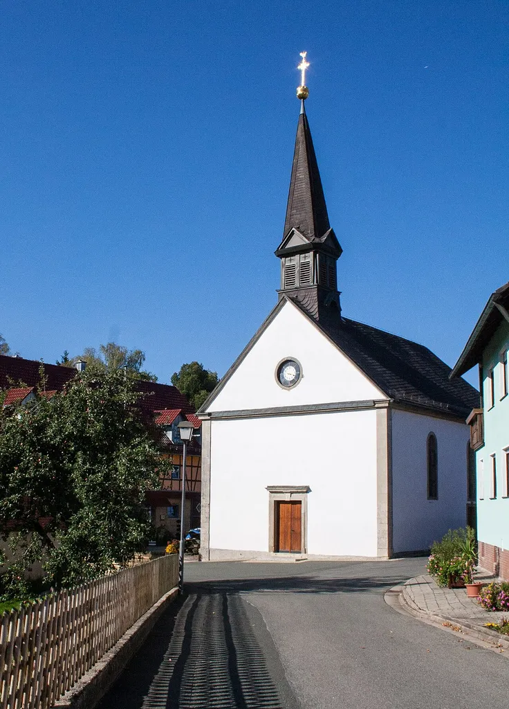 Katholische Pfarrkirche St. Matthäus, Neuhaus, Aufsess This is a picture of the Bavarian Baudenkmal (cultural heritage monument) with the ID D-4-72-115-9 (Wikidata)