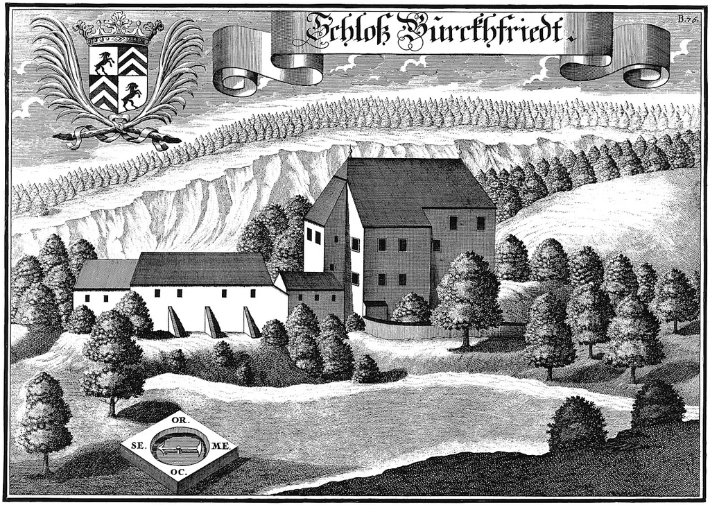 Kupferstich Burckfriedt, Schloss
