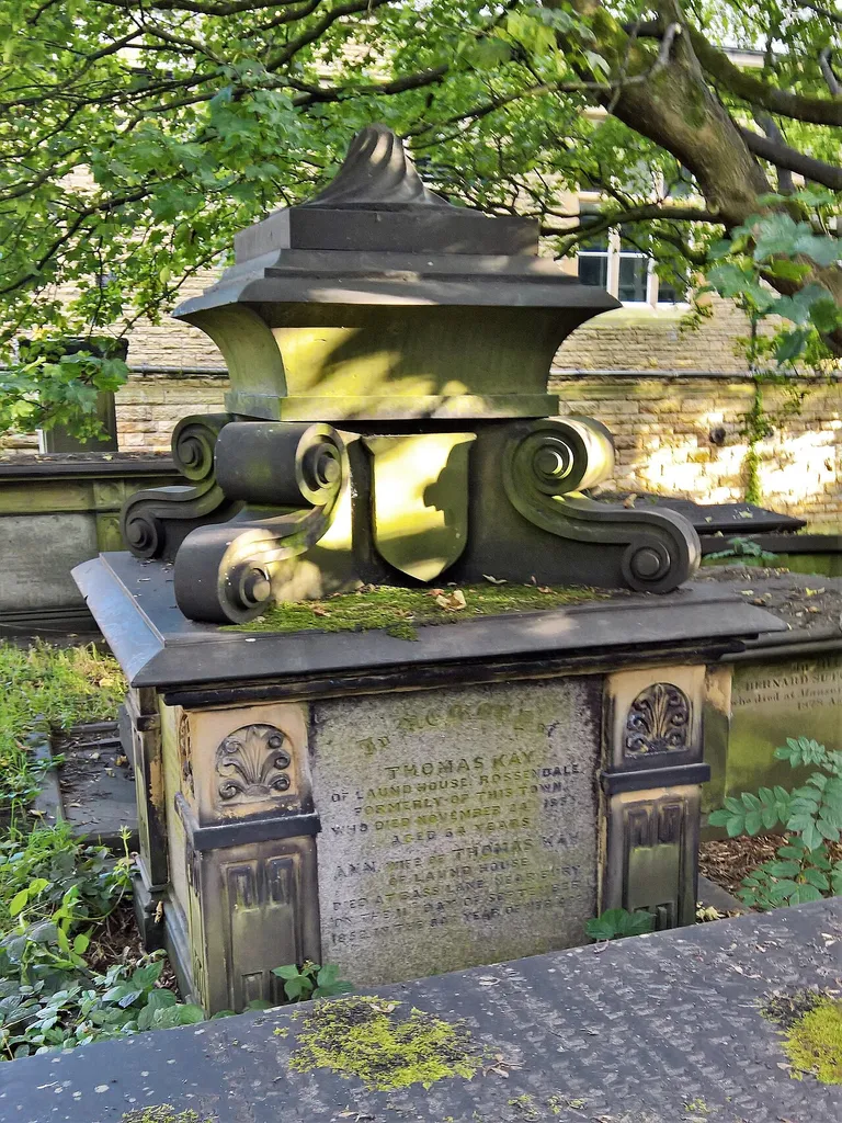 Kay Monument Approximately 30 Metres South Of Church Of St Peter .mw-parser-output .messagebox{margin:4px 0;width:auto;border-collapse:collapse;border:2px solid var(--border-color-progressive,#6485d1);background-color:var(--background-color-neutral-subtle,#fbfcff);color:var(--color-base,#202122);box-sizing:border-box;border-inline-start-width:8px}.mw-parser-output .messagebox.mbox-small{font-size:88%;line-height:1.25em}.mw-parser-output .mbox-warning,.mw-parser-output .mbox-speedy{border:2px solid var(--border-color-error,#b22222);background:var(--background-color-error-subtle,#ffdbdb);border-inline-start-width:8px}.mw-parser-output .mbox-serious,.mw-parser-output .mbox-delete,.mw-parser-output .mbox-stop{border:2px solid var(--border-color-error,#b22222);border-inline-start-width:8px}.mw-parser-output .mbox-issue,.mw-parser-output .mbox-content{border:2px solid #f28500;background:var(--background-color-warning-subtle,#ffe);border-inline-start-width:8px}.mw-parser-output .mbox-query,.mw-parser-output .mbox-style{border:2px solid #f4c430;background:var(--background-color-warning-subtle,#ffe);border-inline-start-width:8px}.mw-parser-output .mbox-shit{border:2px solid #960;border-inline-start-width:8px}.mw-parser-output .mbox-license{border:2px solid #88a;border-inline-start-width:initial}.mw-parser-output .mbox-legal{border:2px solid var(--border-color-notice,#666);background:var(--background-color-base,#fff);border-inline-start-width:8px}.mw-parser-output .mbox-honor{border:2px solid #ca3;background:var(--background-color-warning-subtle,#fcf4db);border-inline-start-width:8px}.mw-parser-output .mbox-growth{border:2px solid #8d4;background:var(--background-color-success-subtle,#d5fdf4);border-inline-start-width:8px}.mw-parser-output .mbox-move{border:2px solid #93c;border-inline-start-width:8px}.mw-parser-output .mbox-protection,.mw-parser-output .mbox-message{border:2px solid var(--border-color-base,#aaa);border-inline-start-width:8px}.mw-parser-output .messagebox .mb