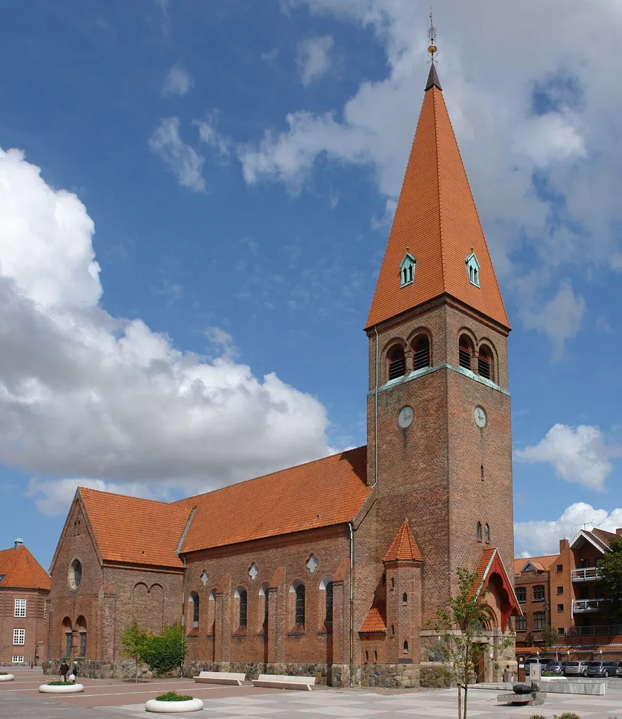 Kirche von Holstebro, erbaut 1909. Die mittelalterliche Vorgängerkirche wurde 1906 abgerissen.