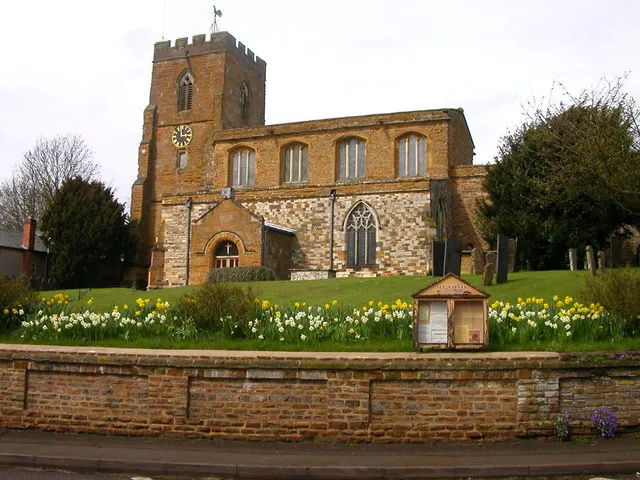 West Haddon. All Saints Church stands high in the centre of this village.