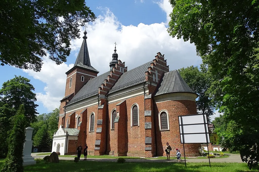 Głogowiec, Kutno County, Poland. Church of Virgin Mary. XV century.