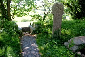 Wayside cross in St Juliot's churchyard, 10m south of the church