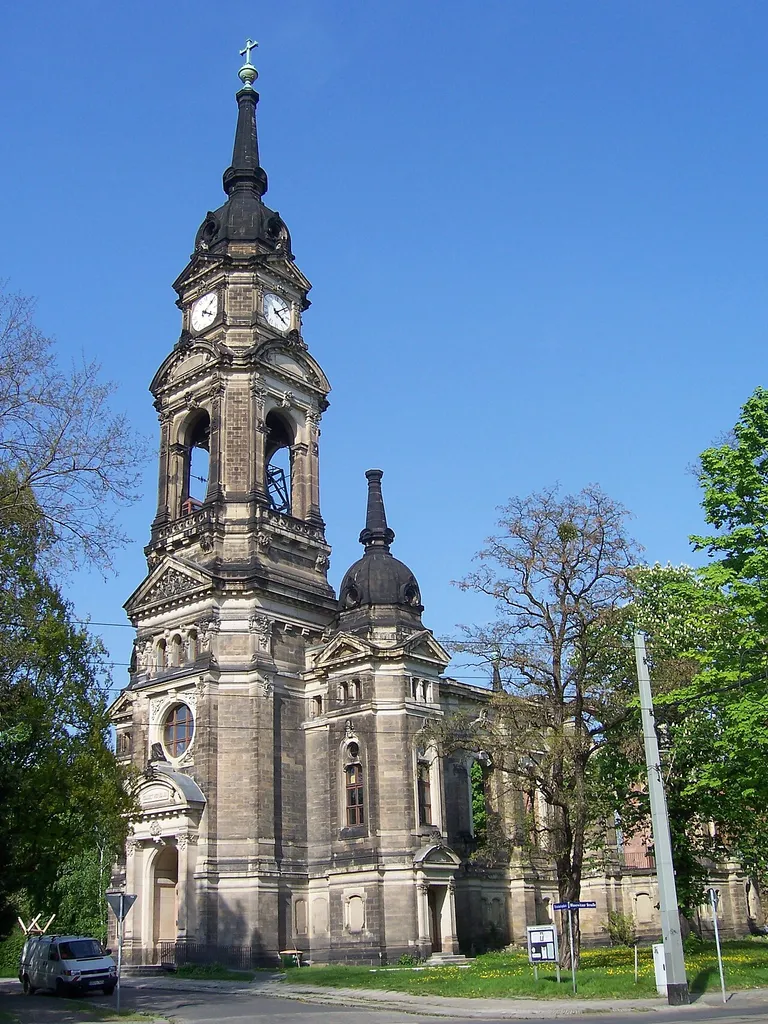 Trinitatiskirchruine in Dresden-Johannstadt.
