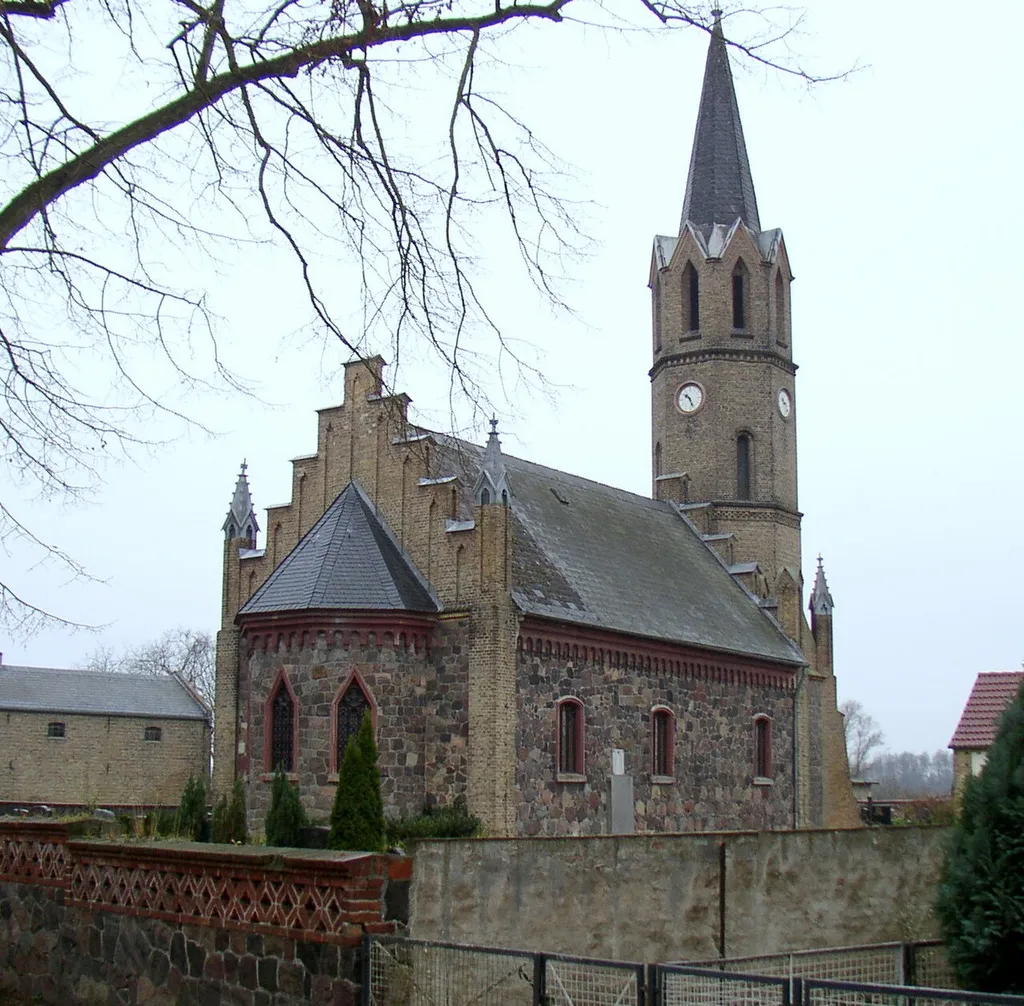 Church in the village Plessow, part of town Werder (Havel),