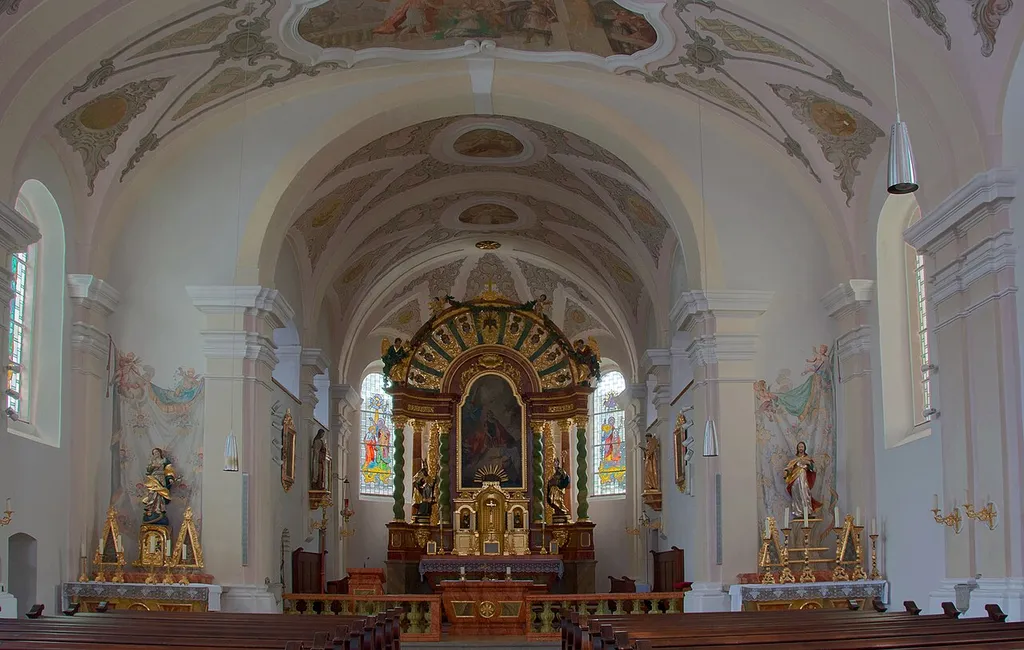 Old Parrish Church St. Sebastian - Originally constructed in the 14th Century - rebuilt between 1818 - 1821, Waldershof, Tirschenreuth, Bavaria, Germany