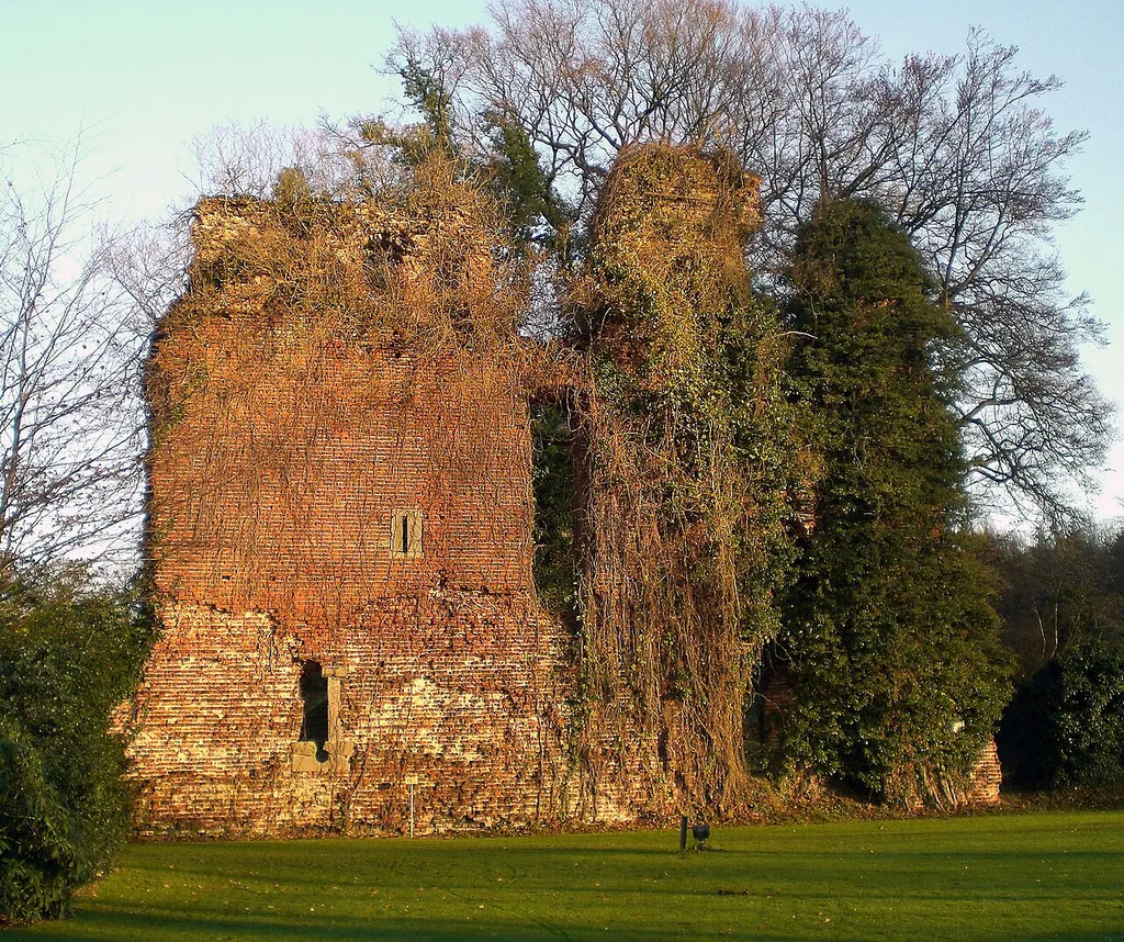 Burgruine in Lage von Westen aus fotografiert