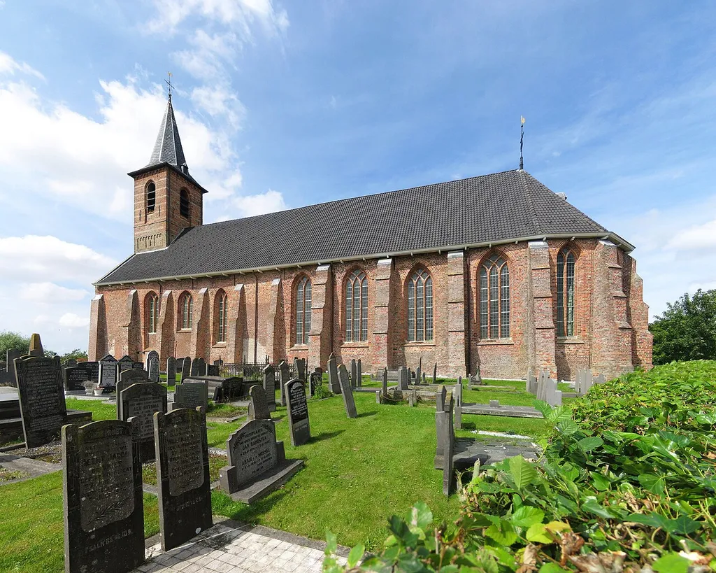 The church of Eanjum, a village in the Dutch province of Fryslân.