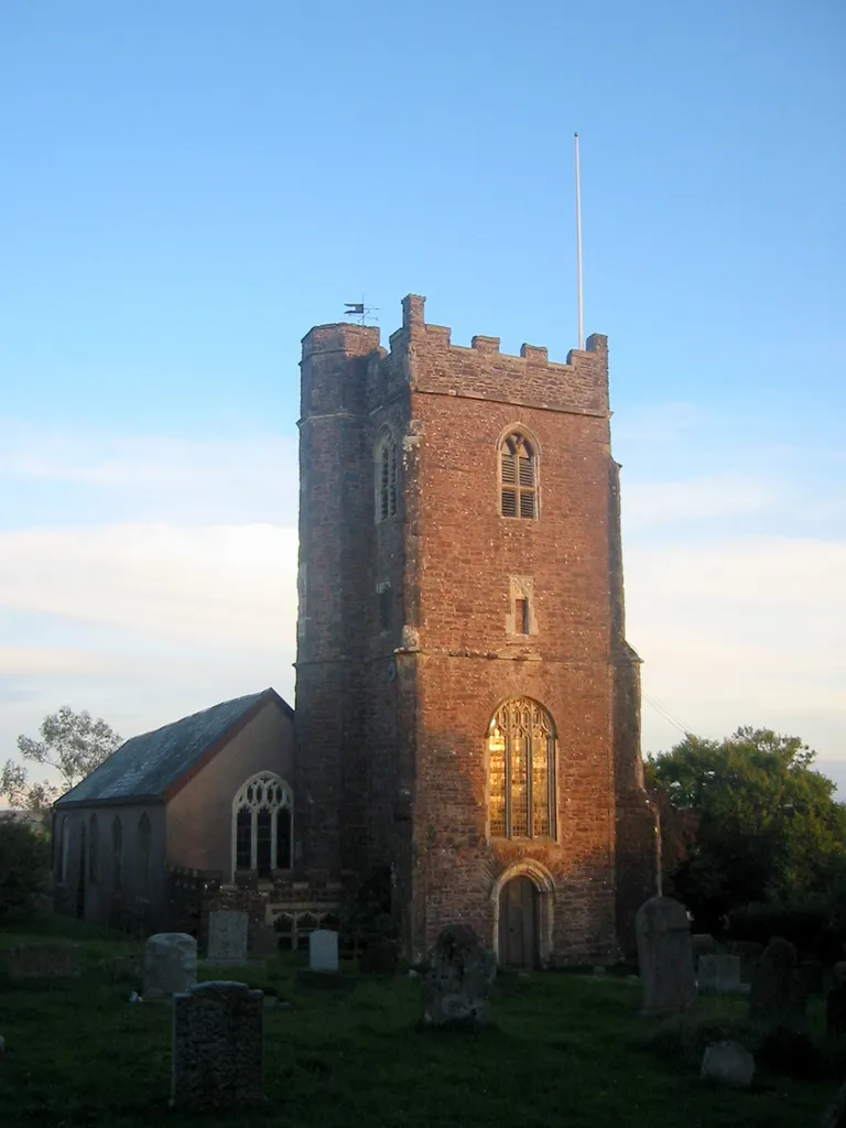 Photograph of St Bartholomew's church in the village of Cadeleigh in Devon, UK