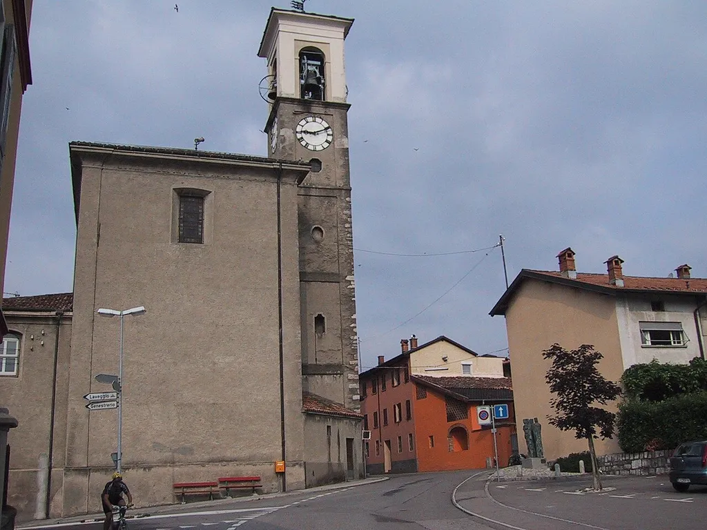Parochial church of San Lorenzo with ossuary, in the village of Ligornetto, municipality of Mendrisio, Roman Catholic Diocese of Lugano, canton of Ticino, Switzerland.