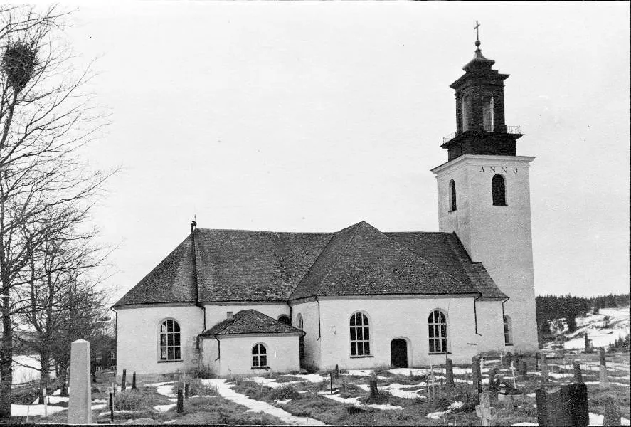 Gunnarskog church seen towards the north
