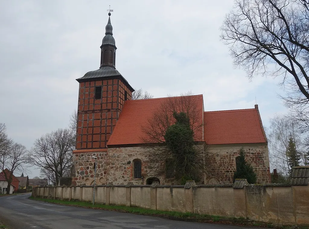 Southern view of church in Nechlin, Uckerland municipality, Uckermark district, Brandenburg state, Germany