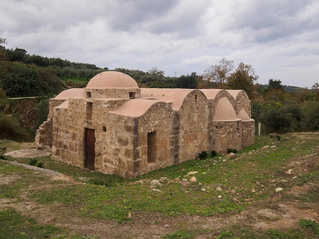The church of Saint Demetrius near Viran Episkopi. It dates from at least the Venetian era and probably it was a bath house at byzantine times.
