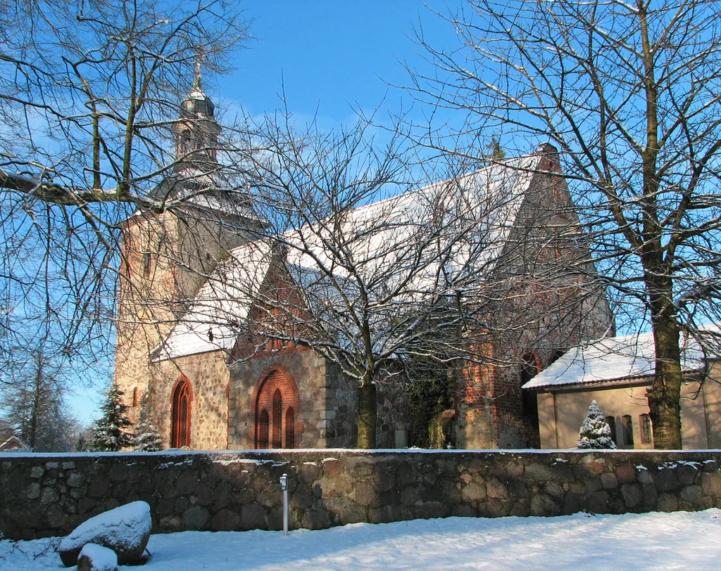 Beschreibung: Kirche Schlemmins Fotograf: Darkone, 17. Dezember 2005
