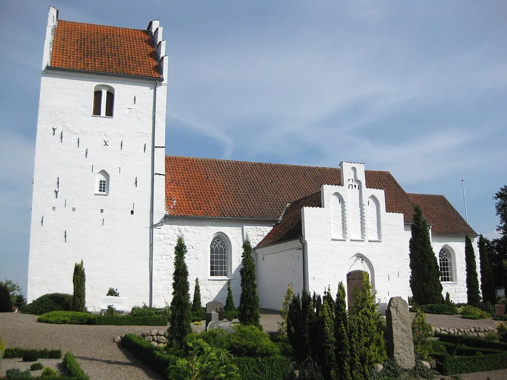 The church "Udby Kirke" in the village "Udby", Vordingborg Municipality. The village is located on South Zealand in east Denmark.